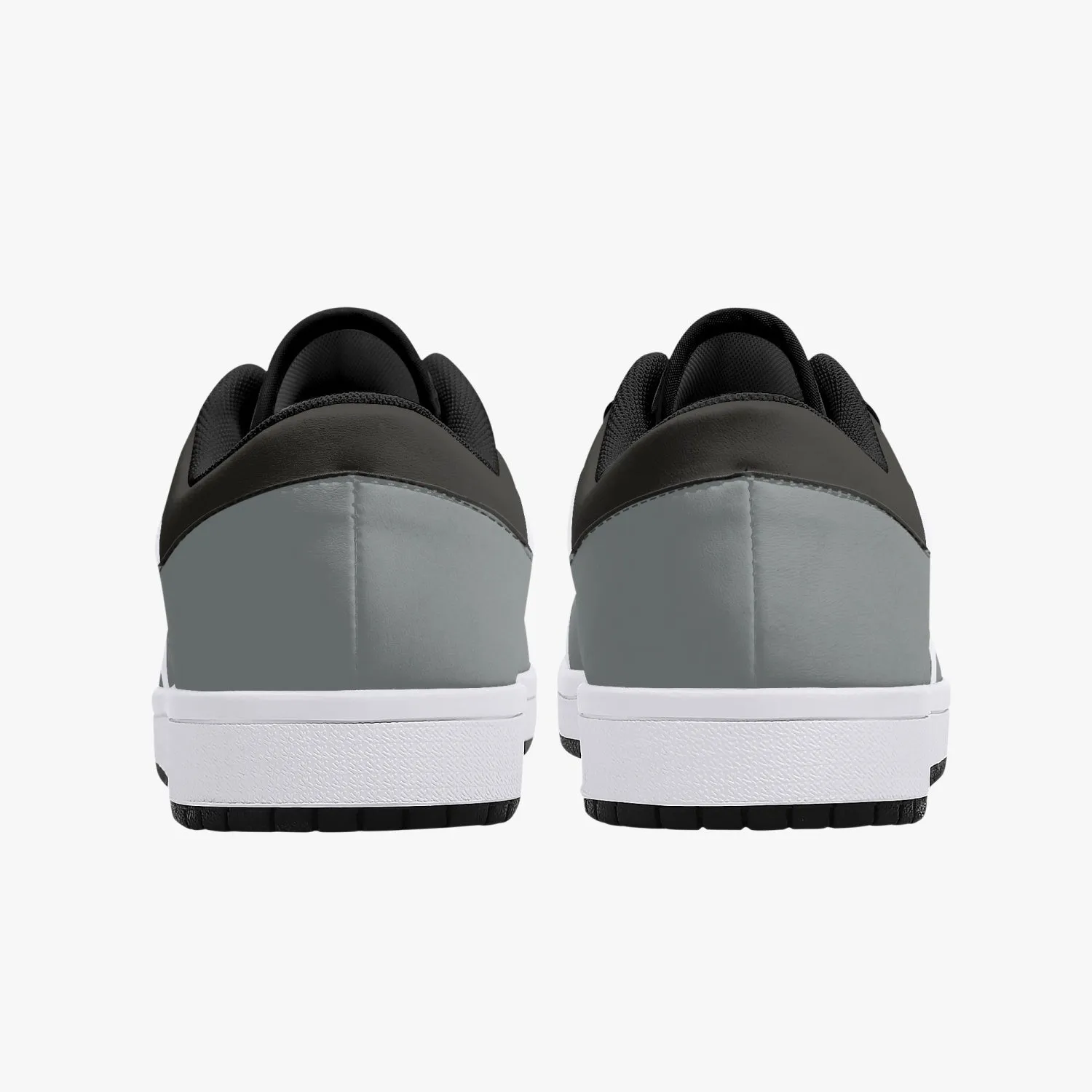 Low-Top Leather Gray Sneakers