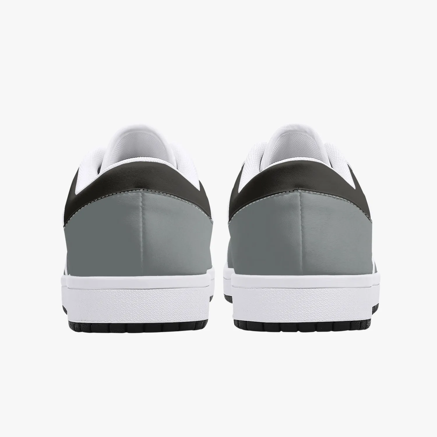 Low-Top Leather Gray Sneakers