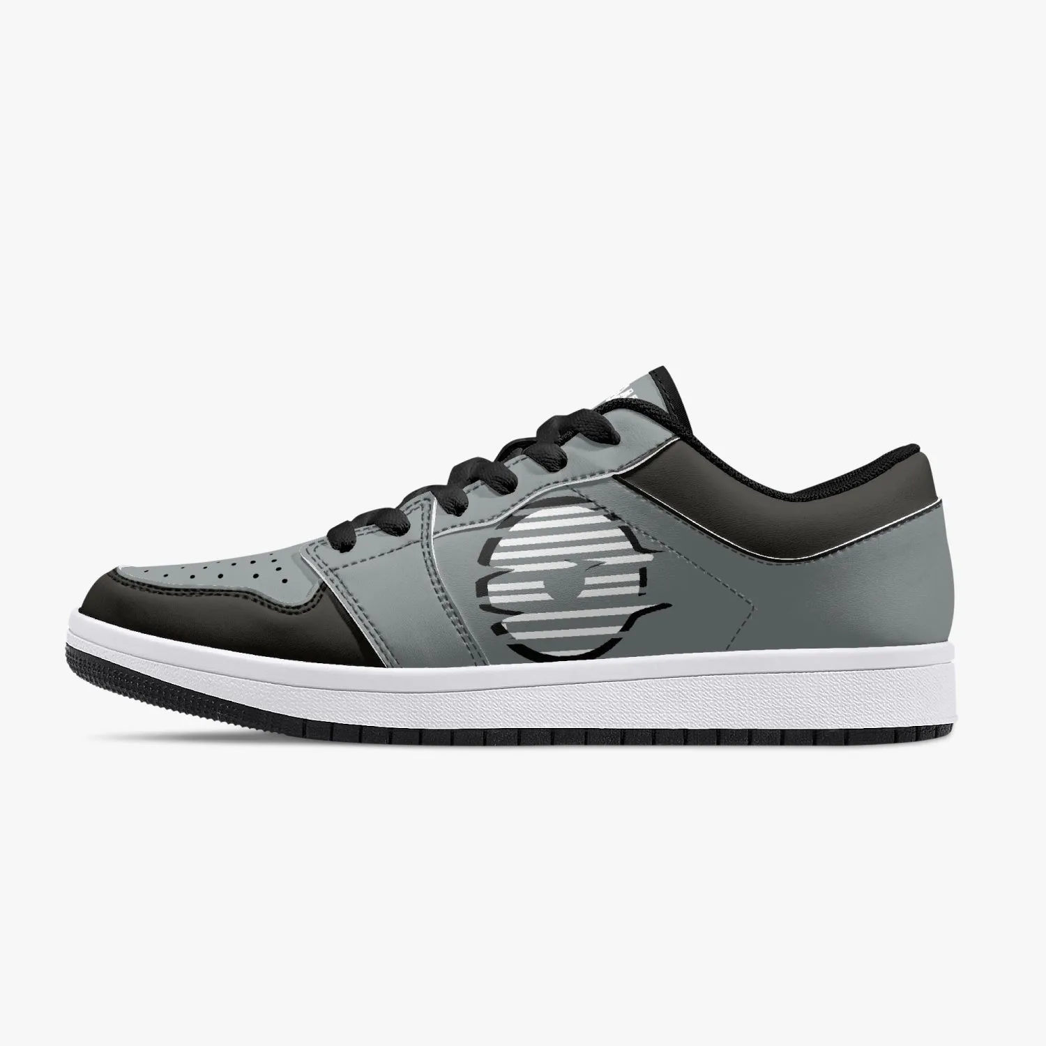 Low-Top Leather Gray Sneakers