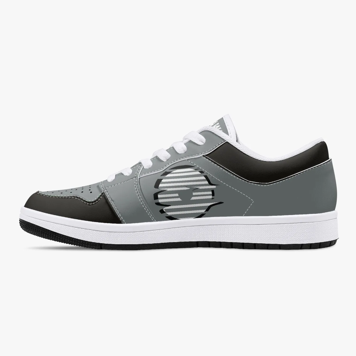 Low-Top Leather Gray Sneakers