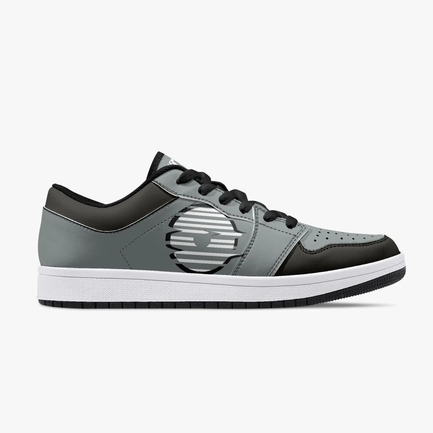 Low-Top Leather Gray Sneakers