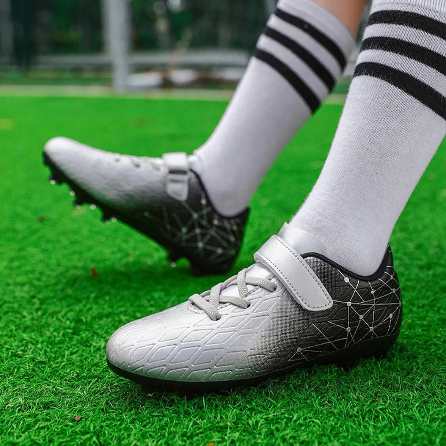 MEBAMY Football Shoes for Boys Girls Firm Ground Soccer Cleats Athletic Youth General Purpose Soccer Shoe Toddler Little Kid Big Kid