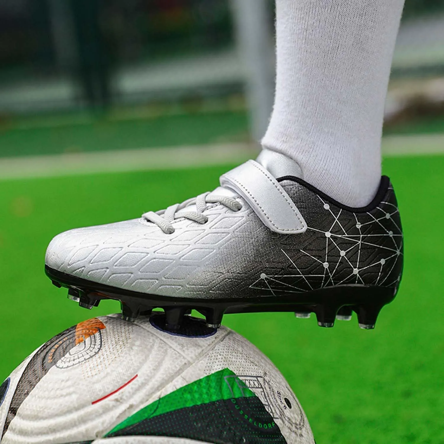 MEBAMY Football Shoes for Boys Girls Firm Ground Soccer Cleats Athletic Youth General Purpose Soccer Shoe Toddler Little Kid Big Kid