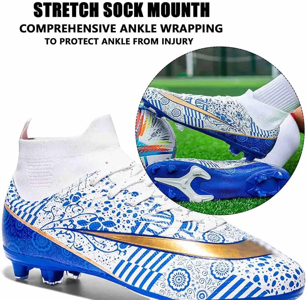 MEBAMY Soccer Cleats for Mens Womens, Indoor Soccer Shoes Unisex Youth Students Running Training Non-Slip Football Cleats Shoes