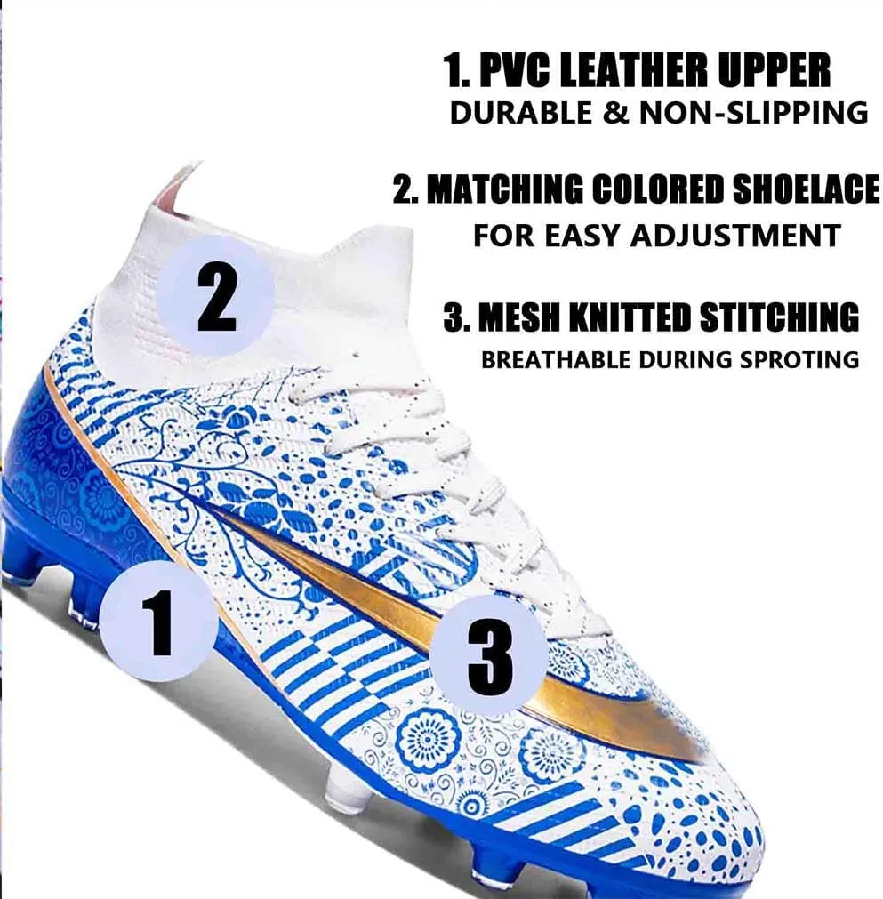 MEBAMY Soccer Cleats for Mens Womens, Indoor Soccer Shoes Unisex Youth Students Running Training Non-Slip Football Cleats Shoes
