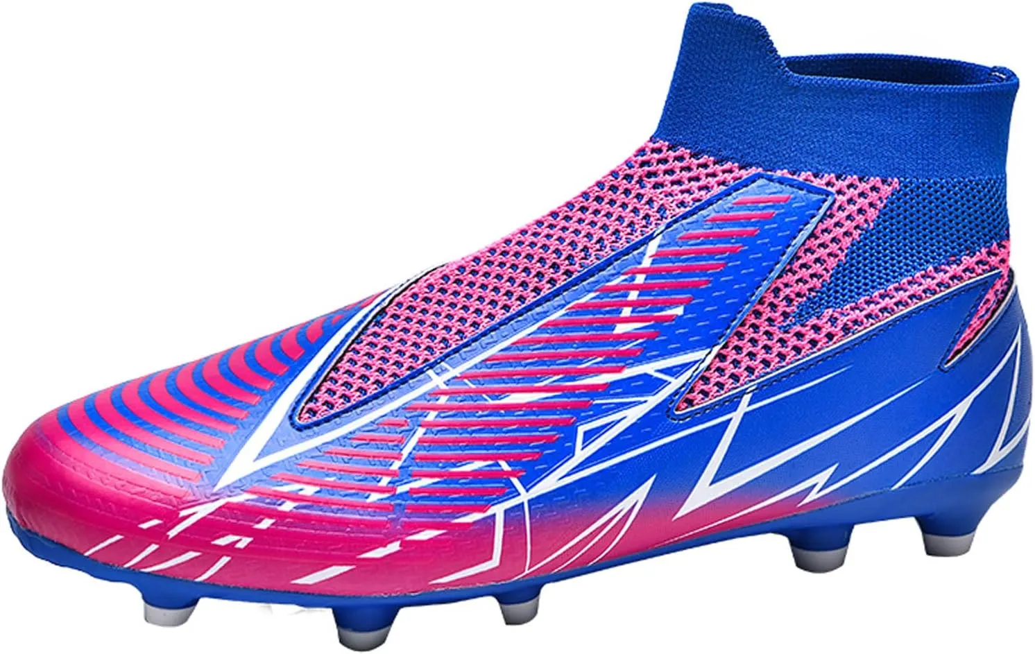 Meidiastra Men Soccer Cleats Professional Football Training Turf Sneakers Indoor Outdoor Football Athletic Shoes Unisex Laceless Spikes Soccer Shoes