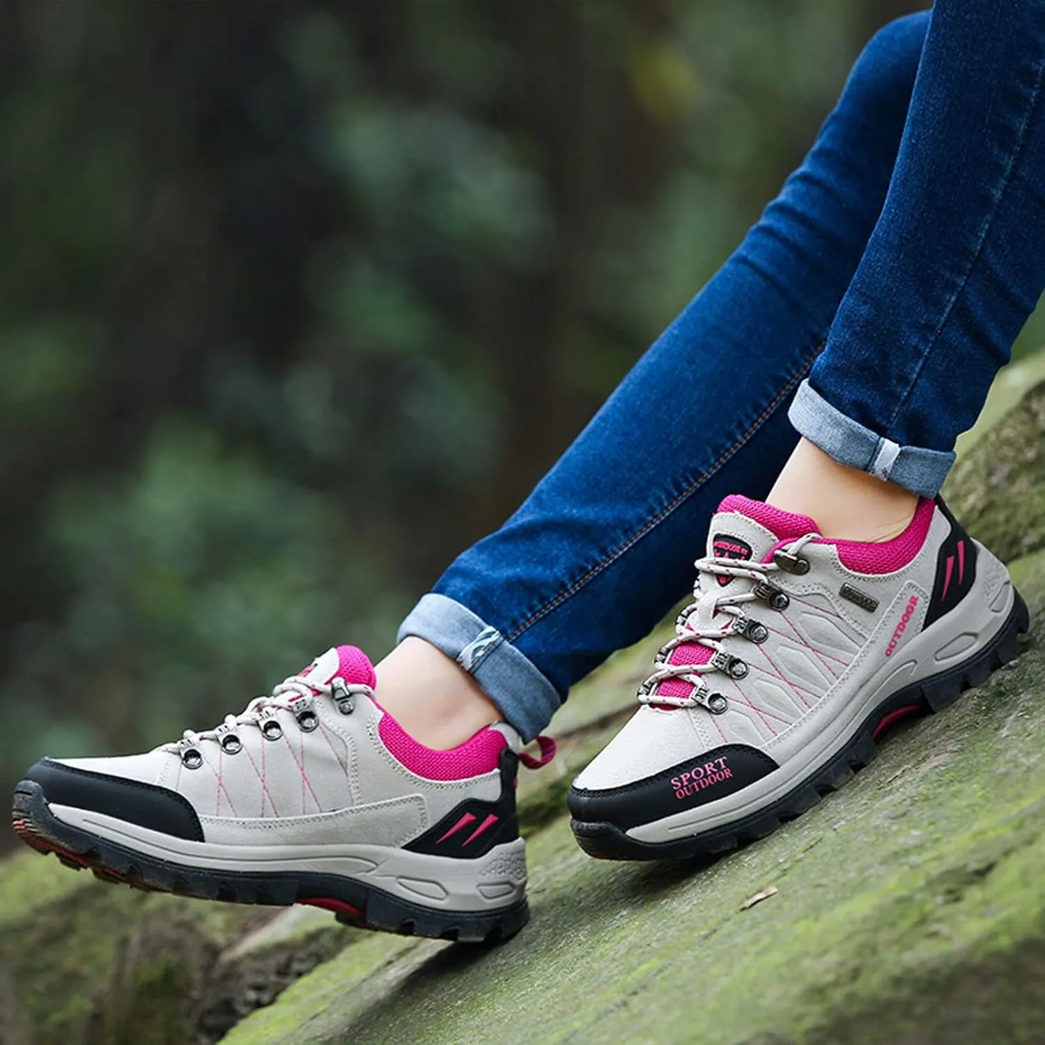 Meidiastra Men Women Hiking Shoes Travel Trekking Camping Boot Lightweight Low Top Backpackin Climbing Shoes