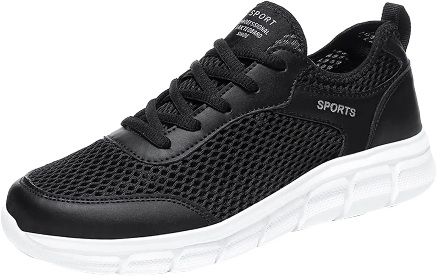 Men's Arch Support Workout Shoes Lightweight Breathable Walking Shoe Gym Tennis Lightweight Work Shoes for Men