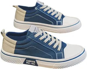 Men's Canvas Sneakers Breathable Low-Top Lace-Up Shoes with Non-Slip Sole Casual Fashion Shoes for Men