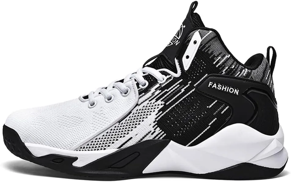 Men's High Top Basketball Shoes Fashion Running Sneakers Non Slip Training Lace Up Athletic Shoes Outdoor Sports Shoes for Men