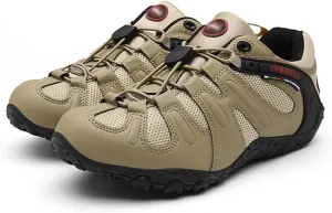 Men's Hiking Shoes, Lightweight, Comfortable, Breathable, Low-Top, Non-Slip, Rock Climbing, Mountaineering (Color : Sand, Size : 10.5)