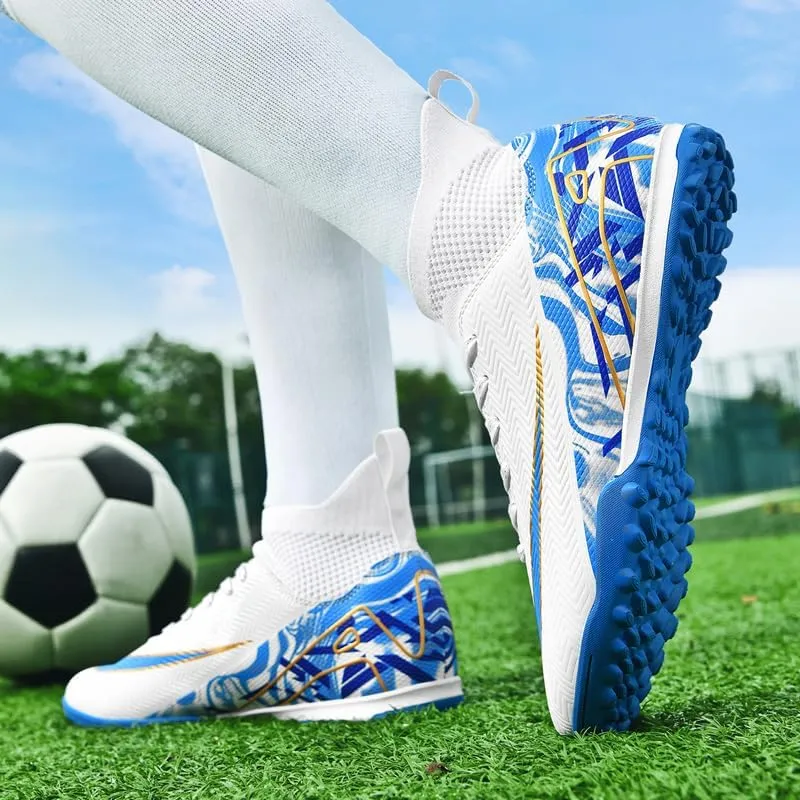 Men's Soccer Cleats Shoes Football Cleats Shoes High-Top Training Athletic Football Boots Professional Sneaker Outdoor Indoor for AG/FG/TF