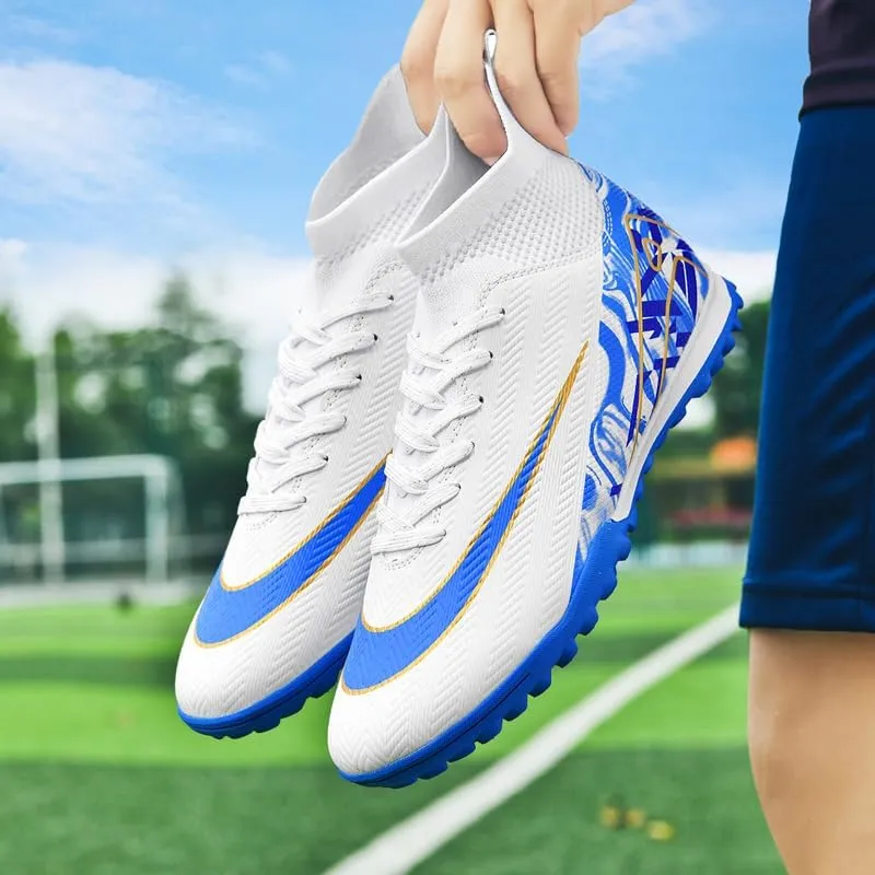 Men's Soccer Cleats Shoes Football Cleats Shoes High-Top Training Athletic Football Boots Professional Sneaker Outdoor Indoor for AG/FG/TF