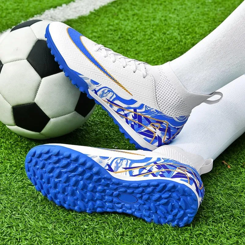 Men's Soccer Cleats Shoes Football Cleats Shoes High-Top Training Athletic Football Boots Professional Sneaker Outdoor Indoor for AG/FG/TF