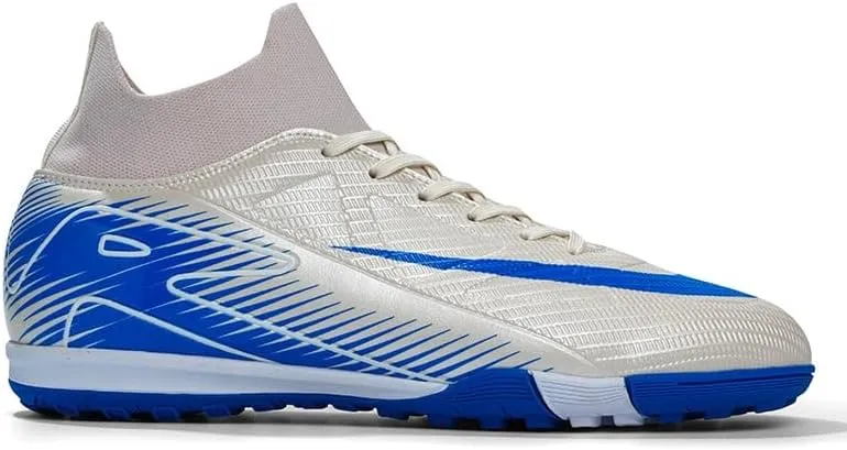Men's Soccer Shoes - Football Cleats, High-Top, Lace-Up, Non-Slip Spikes for Indoor & Outdoor Sports, Ideal for Athletic Pursuits Like Baseball & Lacrosse, Sneaker Style
