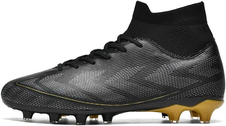 Men's Soccer Shoes Football Cleats High-Tops Lace-Up Non-Slip Spikes Indoor Outdoor TF Turf Futsal Running Sports Athletic Baseball Lacrosse Sneaker