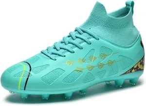 Mens Soccer Shoes,High Tops Soccer Shoes, Comfortable and Durable, Breathable, Sports, Professional, Youth, Kids, Unisex Soccer Shoes, Football Shoes