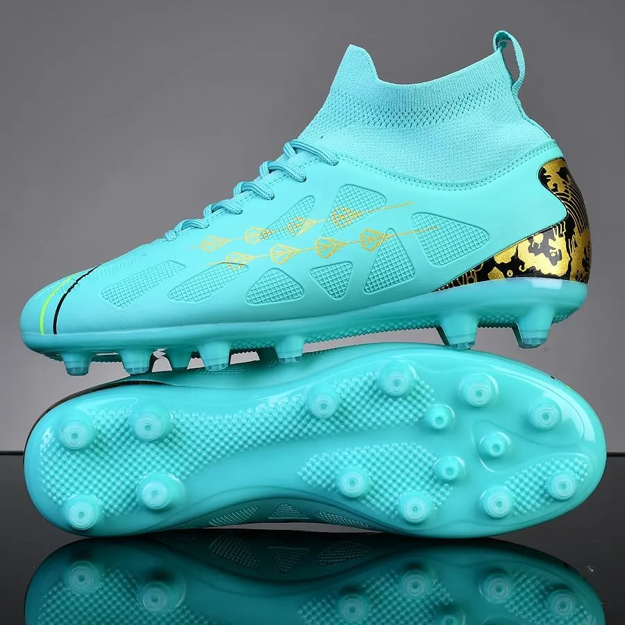 Mens Soccer Shoes,High Tops Soccer Shoes, Comfortable and Durable, Breathable, Sports, Professional, Youth, Kids, Unisex Soccer Shoes, Football Shoes