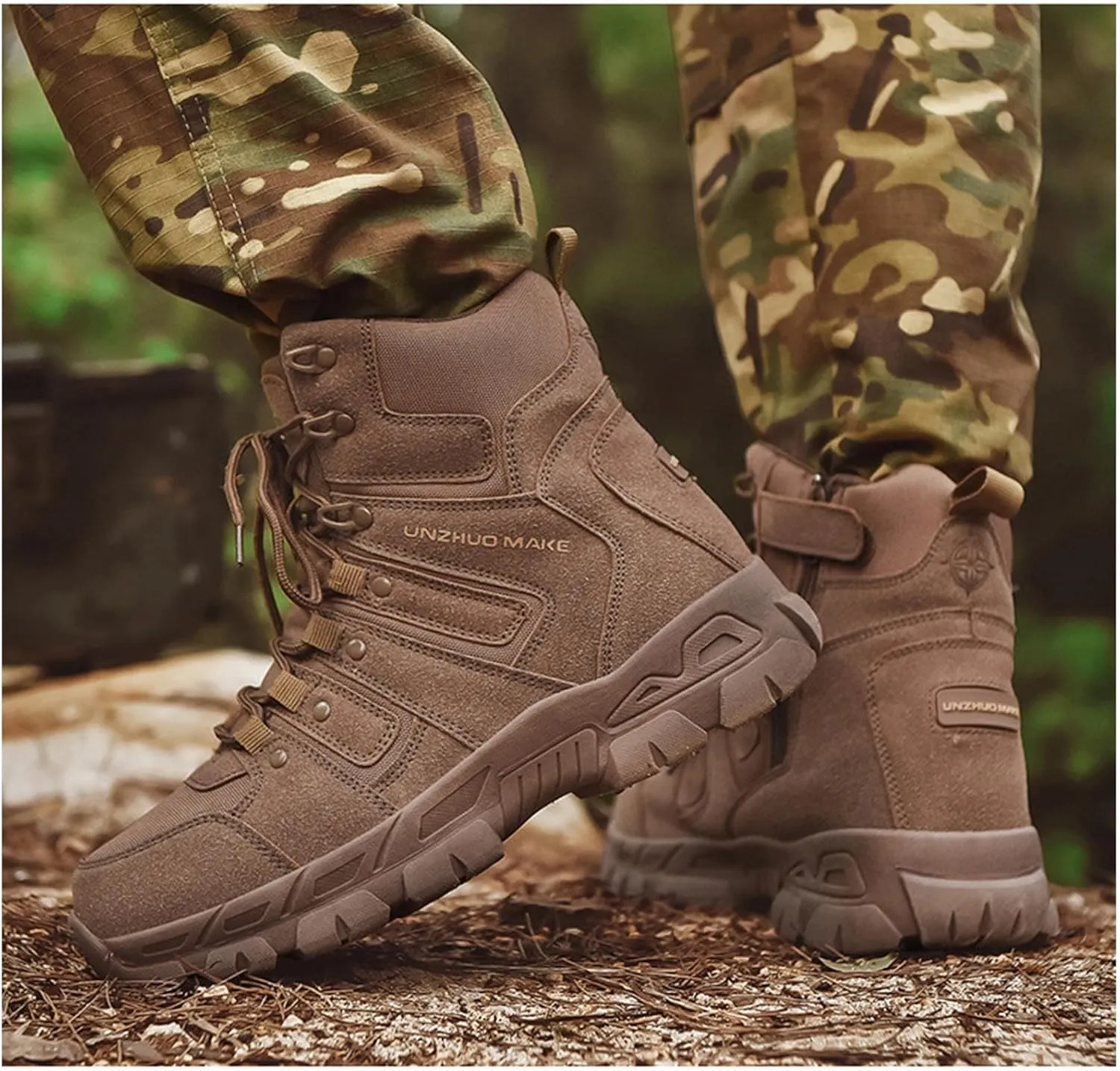 Men's Tactical Boots Lightweight Hiking Boots Water-resistant Military Army Boots Ankle Duty Hunting Boots