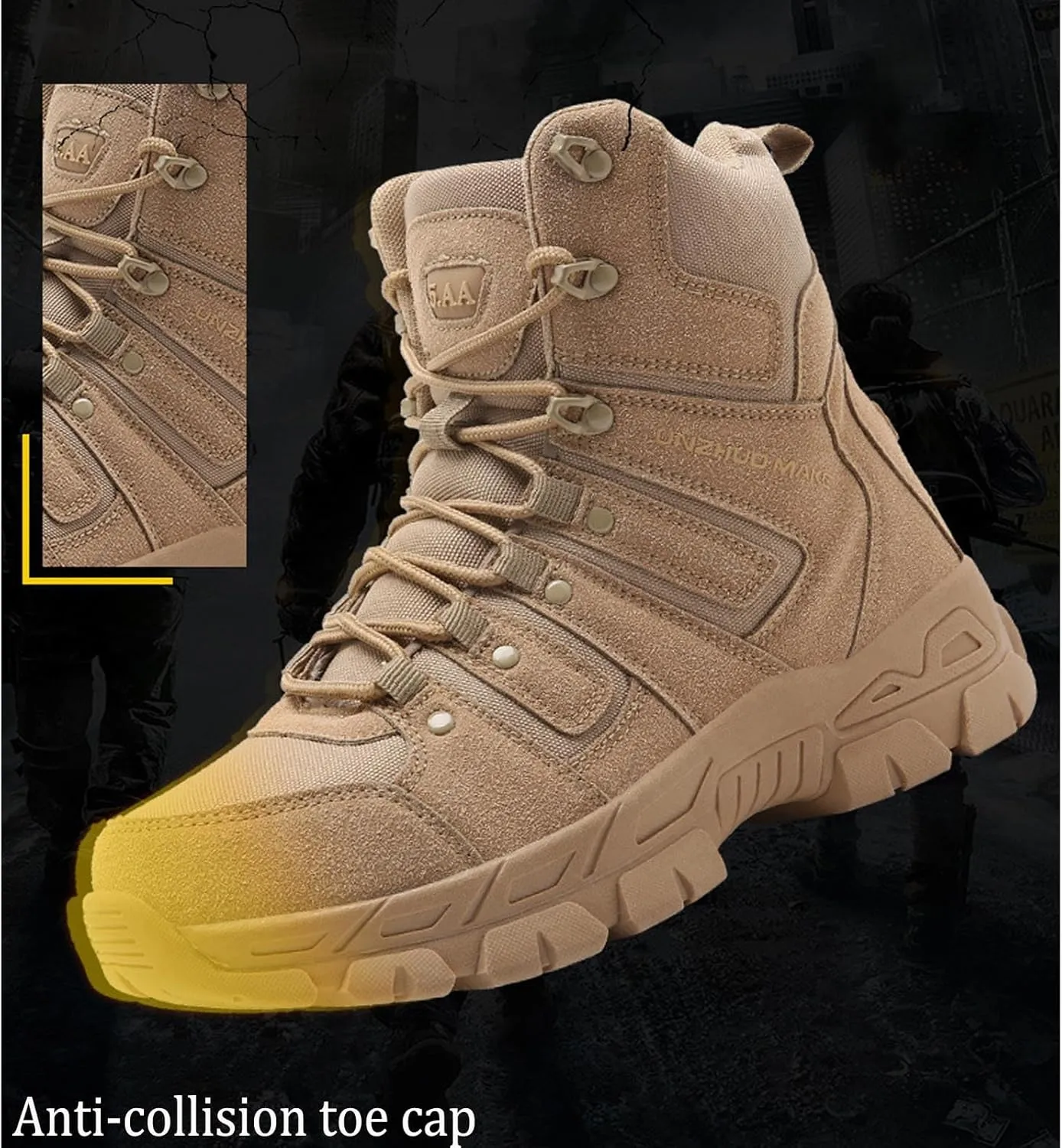 Men's Tactical Boots Lightweight Hiking Boots Water-resistant Military Army Boots Ankle Duty Hunting Boots