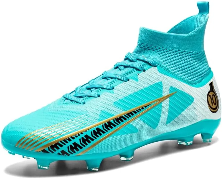 Men's Womens Soccer Cleats Lace-Up Adult Football Shoes Lightweight Professional Athletic Training Soccer Shoes