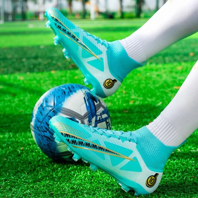 Men's Womens Soccer Cleats Lace-Up Adult Football Shoes Lightweight Professional Athletic Training Soccer Shoes