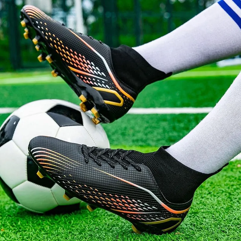 Men's Womens Soccer Cleats Lace-Up Adult Football Shoes Lightweight Professional Athletic Training Soccer Shoes