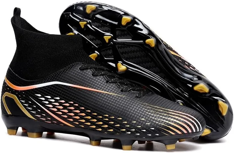 Men's Womens Soccer Cleats Lace-Up Adult Football Shoes Lightweight Professional Athletic Training Soccer Shoes