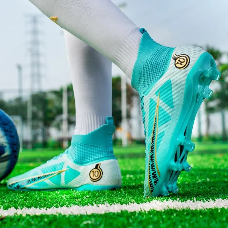 Men's Womens Soccer Cleats Lace-Up Adult Football Shoes Lightweight Professional Athletic Training Soccer Shoes