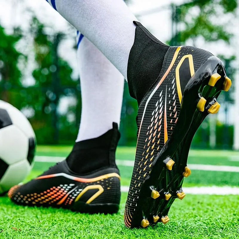 Men's Womens Soccer Cleats Lace-Up Adult Football Shoes Lightweight Professional Athletic Training Soccer Shoes