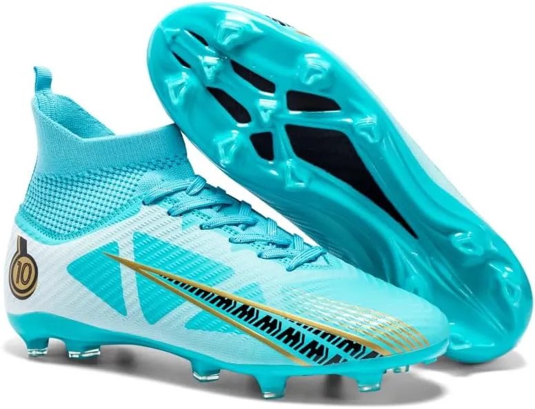 Men's Womens Soccer Cleats Lace-Up Adult Football Shoes Lightweight Professional Athletic Training Soccer Shoes