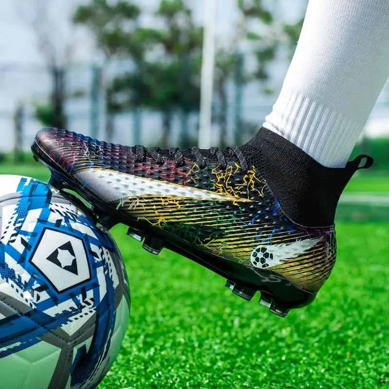 Mens Womens Soccer Cleats Youth Soccer Shoes Football Shoes High-Top Football Cleats Outdoor/Indoor Athletic Shoes Sneakers