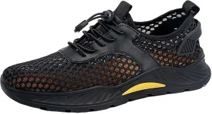 New Men's Outdoor Sports Mesh Shoes Casual Fashion Anti Slip Hiking Breathable Solid Sneaker for Summer