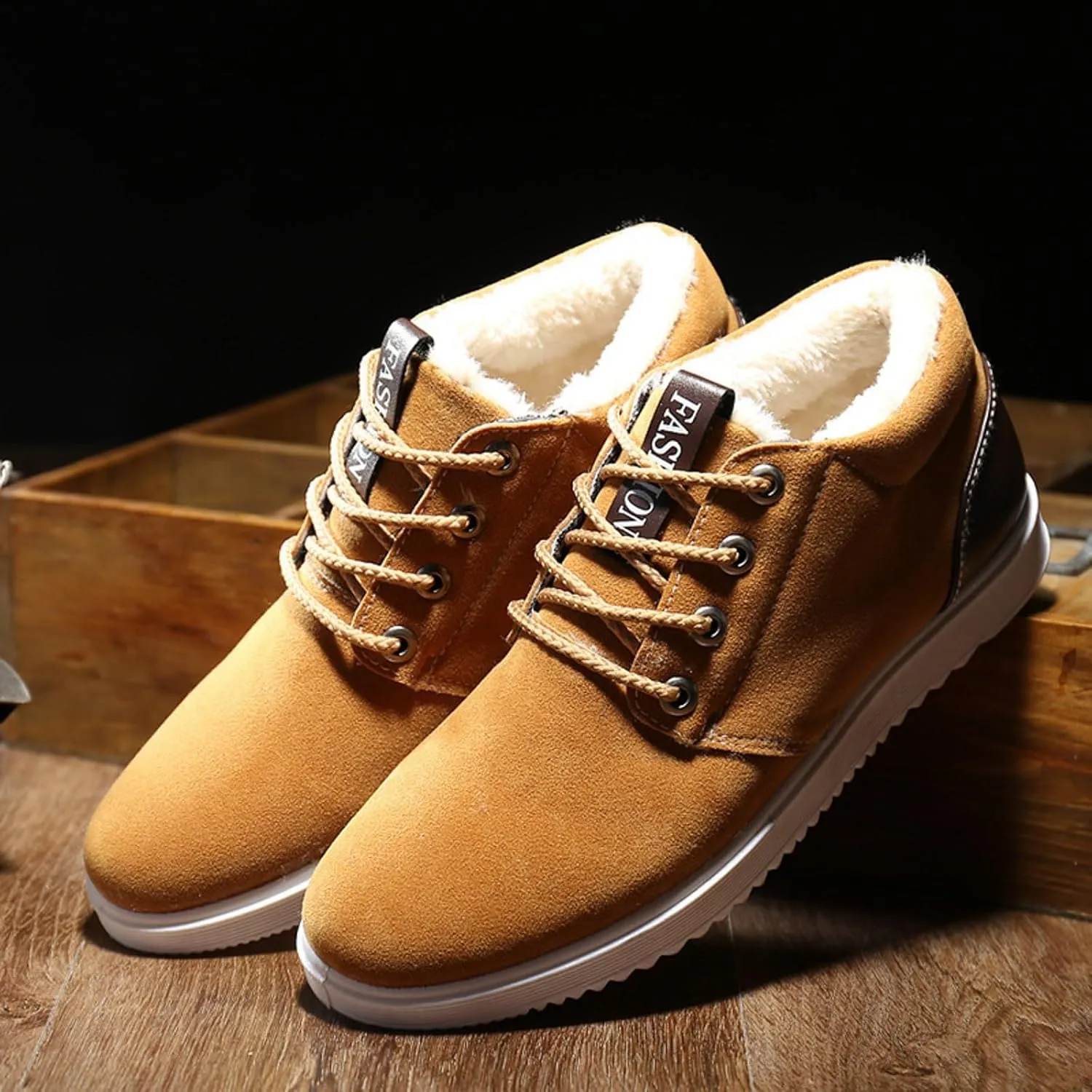 New Winter Men's Snow Boots Men's Shoes Velvet Thickening Warm Casual Hiking Boots Shoe M
