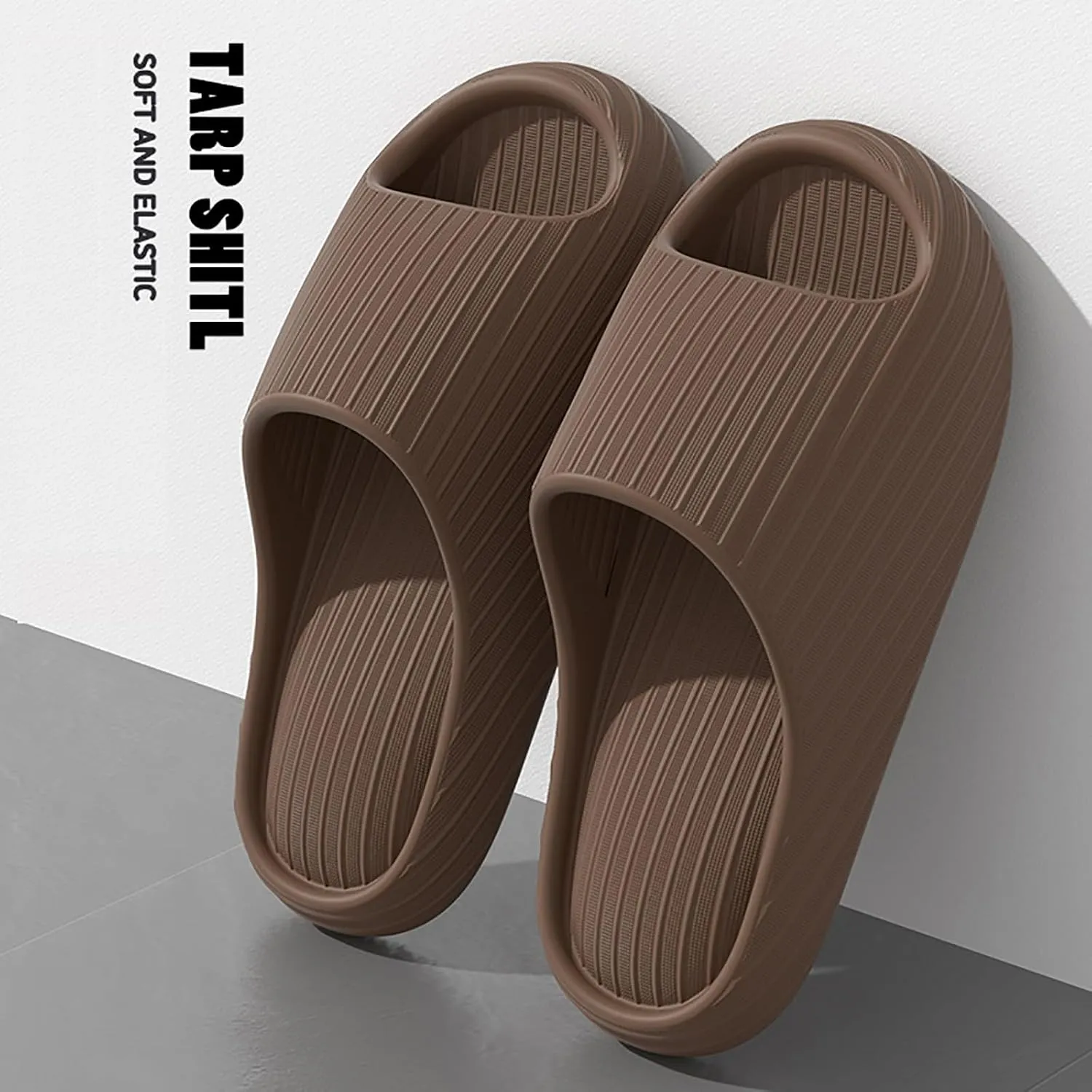 Pillow Slippers for Women and Men Summer Shower Slides Non Slip Quick Drying Bathroom Sandals Thick Sole Mens Slides