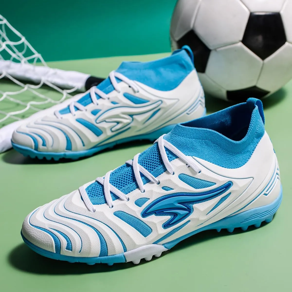 Professional Men's Indoor and Outdoor Sports Training Football Shoes, Lightweight, Breathable, Anti Slip Cleat Shoes