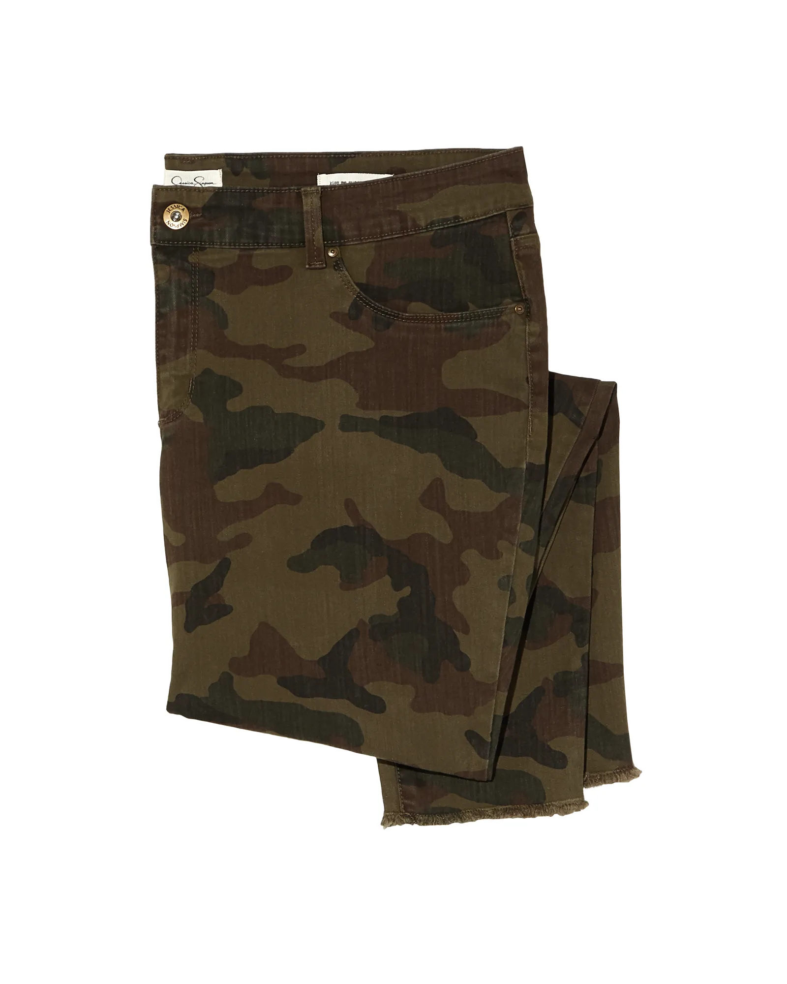 Roni Colored Twill Super Skinny Jean | Olive Green / Brown