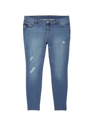 Roni Destructed Super Skinny Jean | Medium Wash
