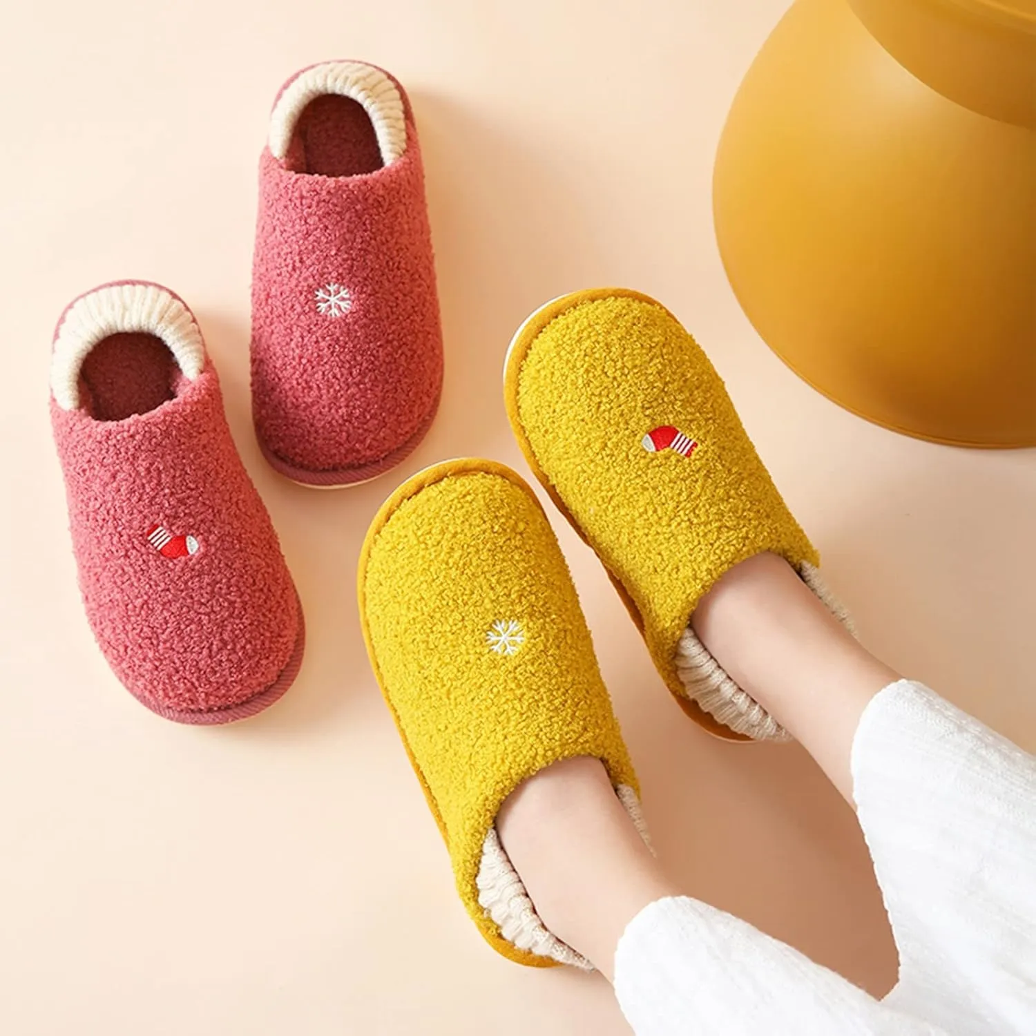 SBGMoSJ Winter Slippers Women Men Warm Anti-Slip Indoor House Shoes Winter Slipper Shoes Comfy House Slippers Womens Funny Slippers for Women Animal Christmas Gifts for Kids Gifts for Husband 2023
