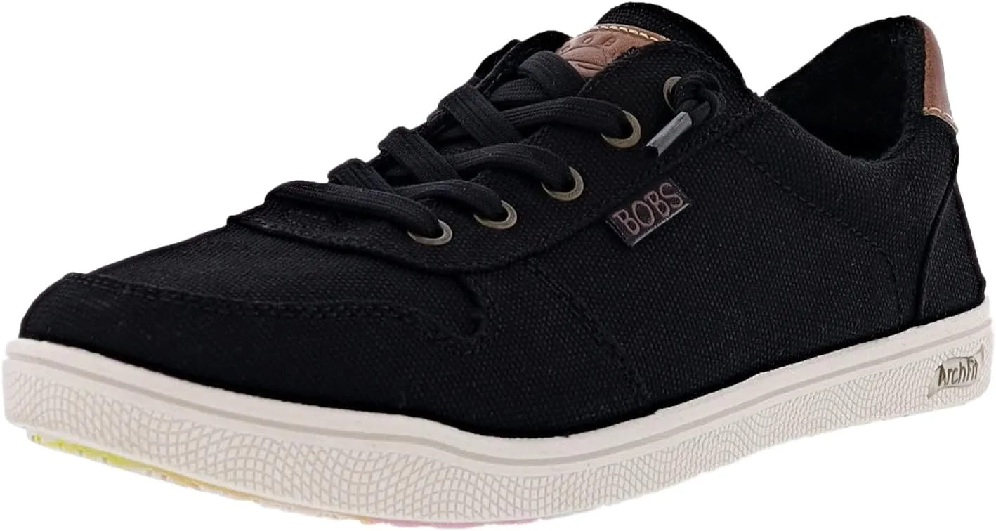 Skechers Women's Bob's Arch Fit B Cute- Epic Flair Walking Shoes, Black/White, 7M