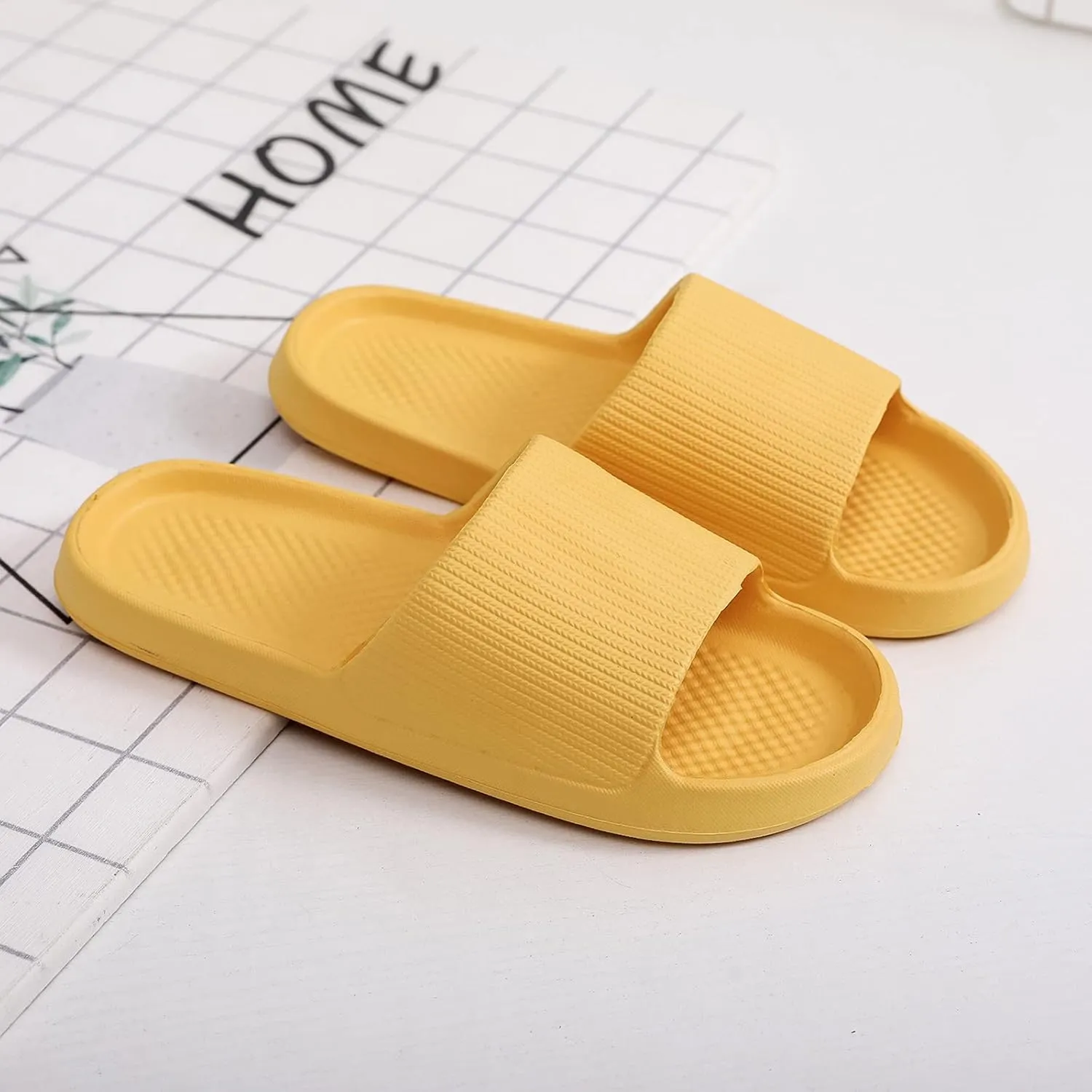 Slides for Men Womens Slides Bathroom Slippers Men Shower Shoes Women Gym Open Toe Quick Drying Slippers