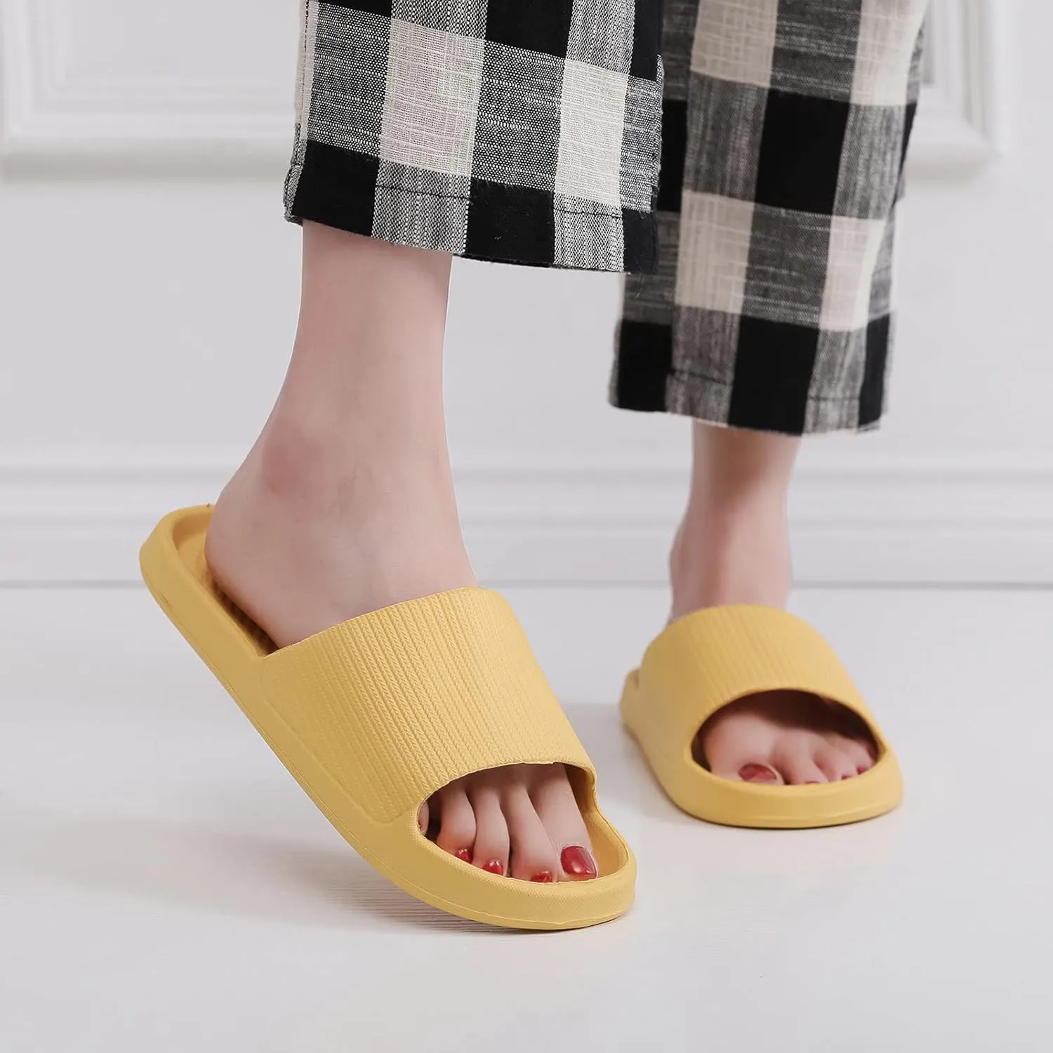 Slides for Men Womens Slides Bathroom Slippers Men Shower Shoes Women Gym Open Toe Quick Drying Slippers