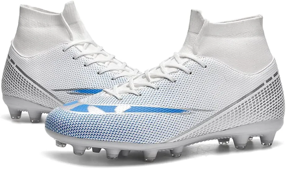 Soccer Cleats for Kids High Top Outdoor Indoor Football Cleats Youth Professional Training Competition Soccer Shoes for Boy