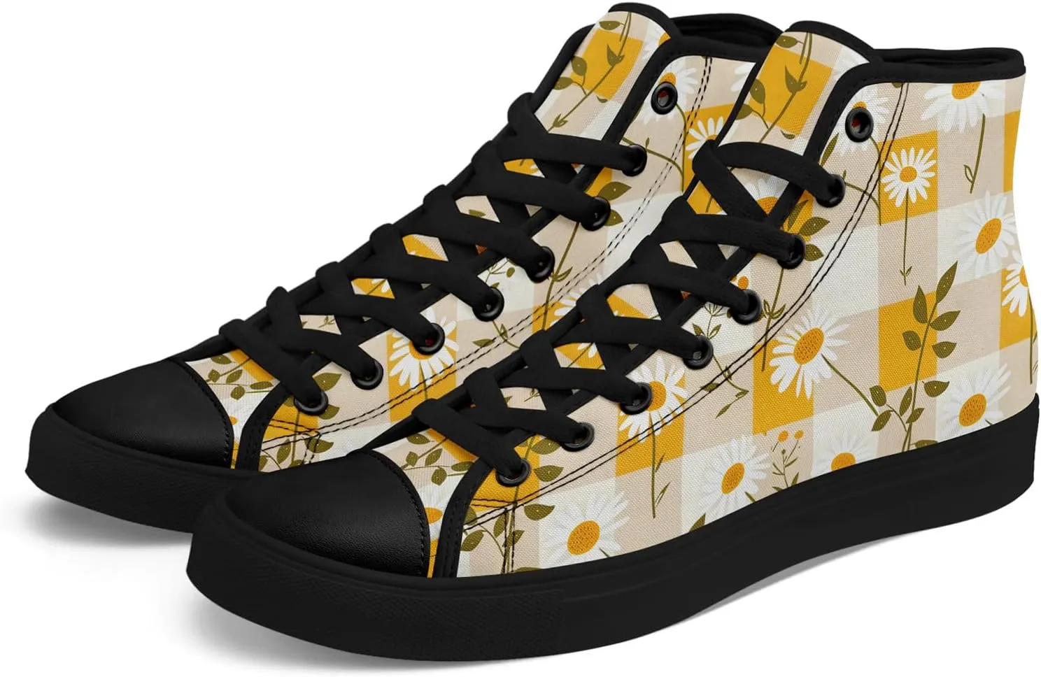 Spring Summer High Top Canvas Sneakers for Boys Girls, Breathable Lightweight Comfortable Rubber Sole Casual Outdoor Shoes