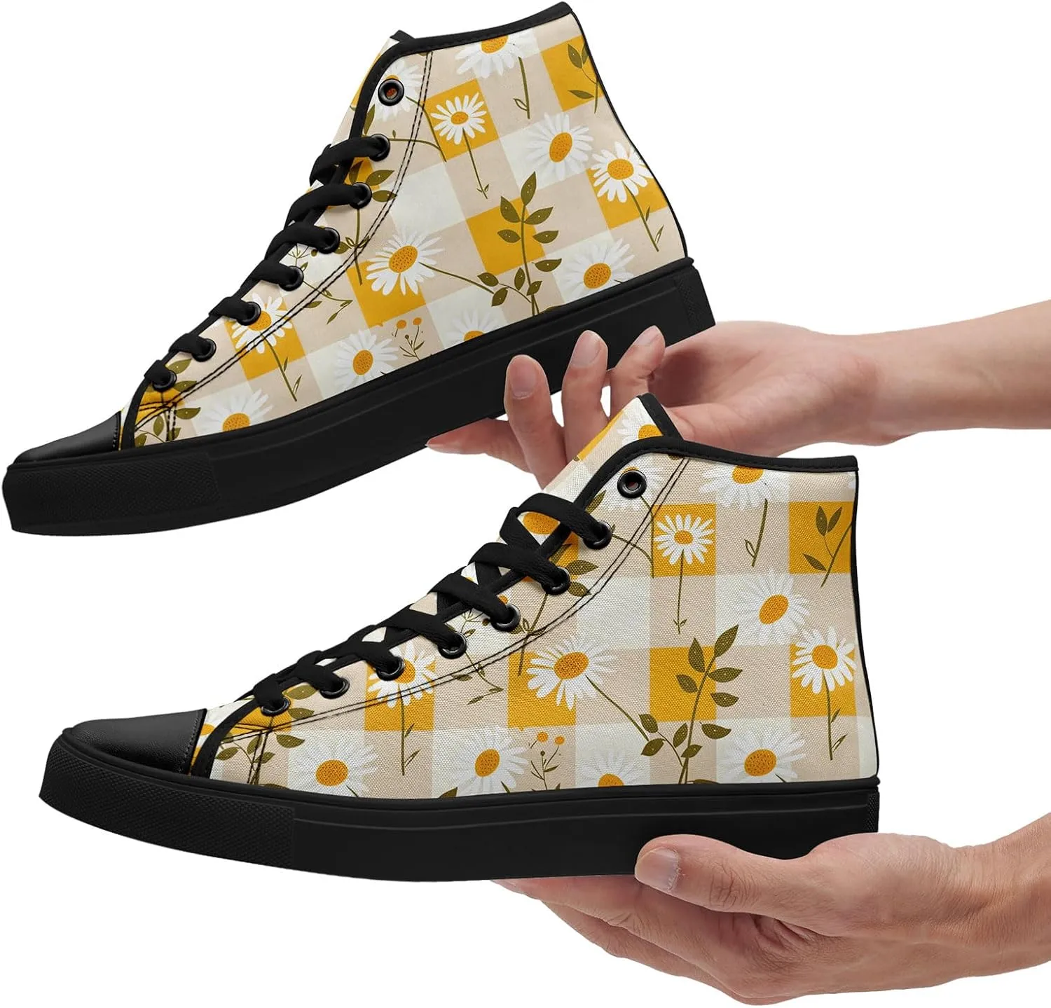 Spring Summer High Top Canvas Sneakers for Boys Girls, Breathable Lightweight Comfortable Rubber Sole Casual Outdoor Shoes