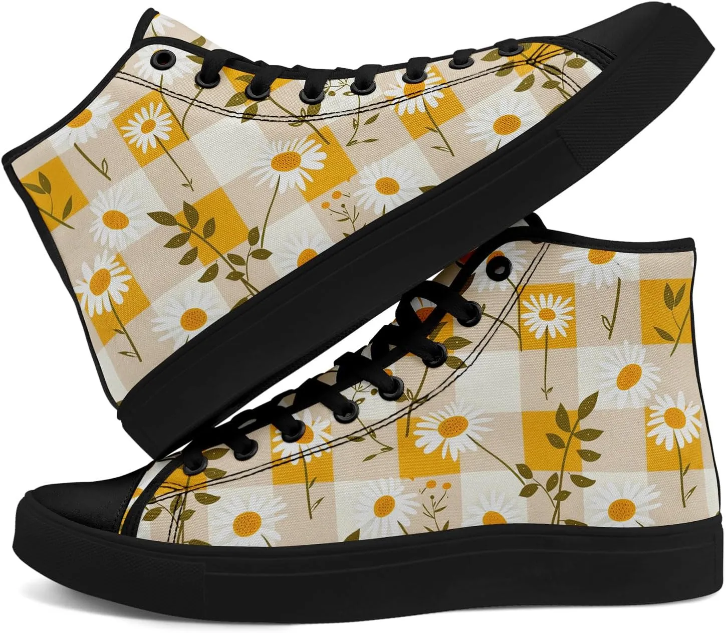 Spring Summer High Top Canvas Sneakers for Boys Girls, Breathable Lightweight Comfortable Rubber Sole Casual Outdoor Shoes
