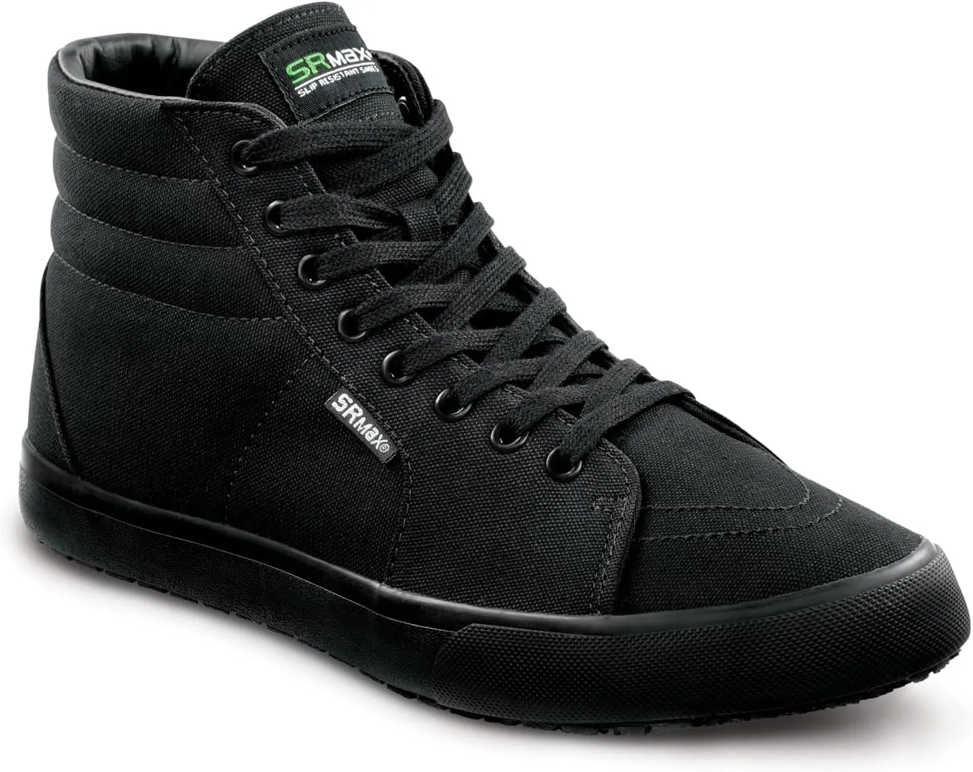 SR Max L.A., Men's, Black, High Top Athletic Style, MaxTrax Slip Resistant, Soft Toe Work Shoe