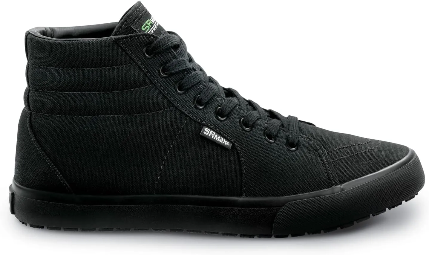 SR Max L.A., Men's, Black, High Top Athletic Style, MaxTrax Slip Resistant, Soft Toe Work Shoe
