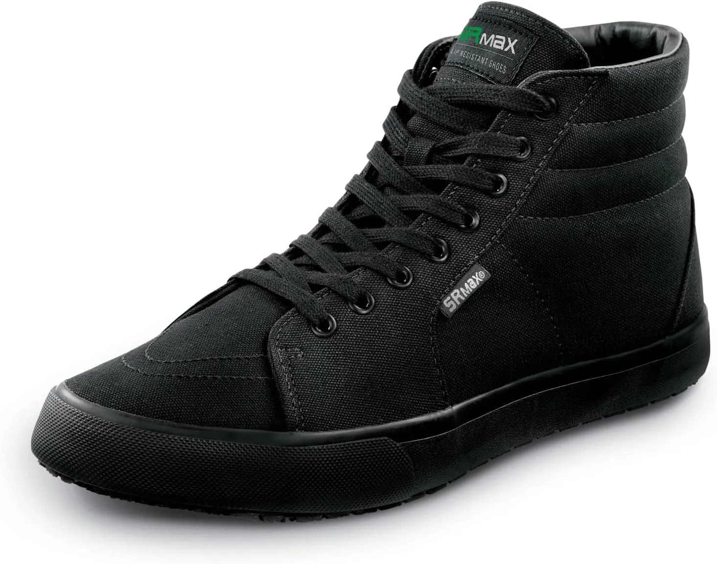 SR Max L.A., Men's, Black, High Top Athletic Style, MaxTrax Slip Resistant, Soft Toe Work Shoe