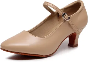 SWDZM Womens Ballroom Dance Shoes Closed Toe Latin Salsa Character Tango Practice Dancing Shoes